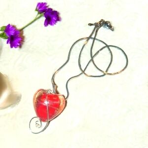 Red Heart Glass Pendant